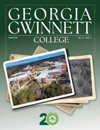 Georgia Gwinnett College Magazine cover for the 20th anniversary issue