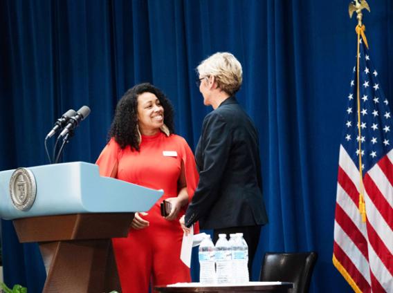 Shalaya Morissette with Georgia Secretary of Energy, Jennifer Granholm