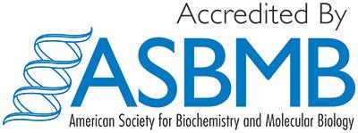 Accredited by American Society for Biochemistry and Molecular Biology (ASBMB) logo