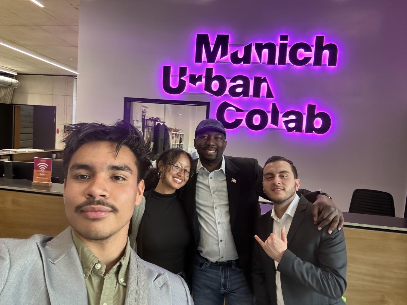Jonathan Heredia, Ciara Cruz, Ephraim Mpoyi, Alejandro Ocampo at Munich Urban Colab