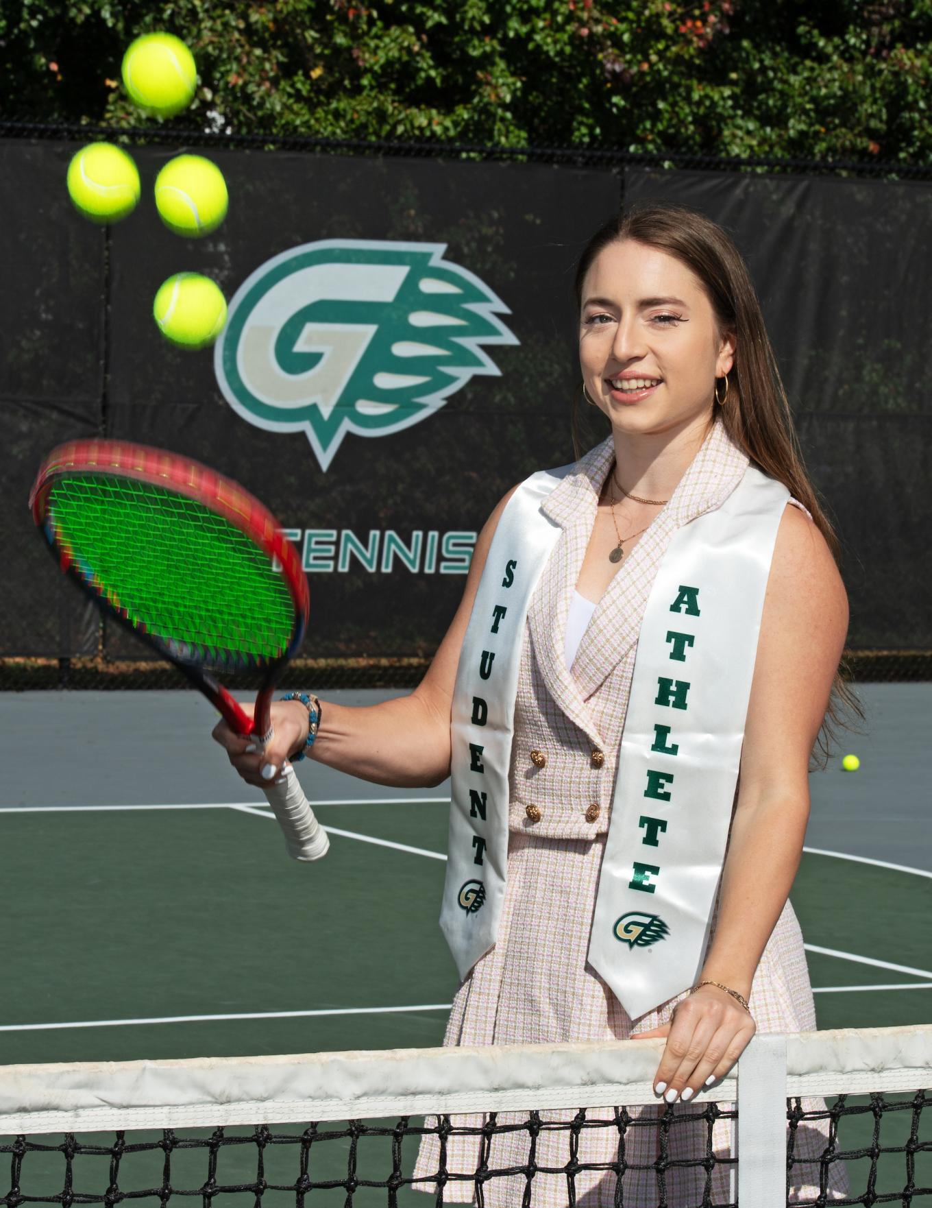 Teodora Jovic poses at the GGC Tennis Facility